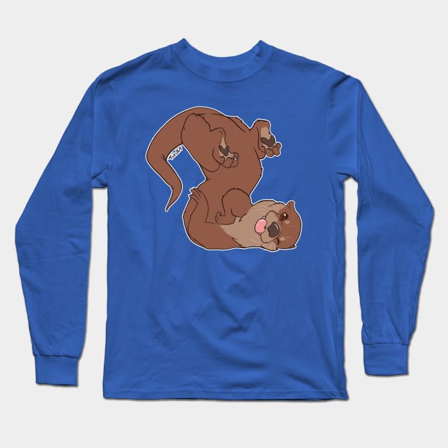 River Otter Long Sleeve T-Shirt by TaksArt